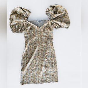 Zara Puff Sleeve Floral Dress